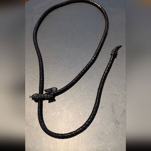 Betsey Johnson Black Beaded Necklace